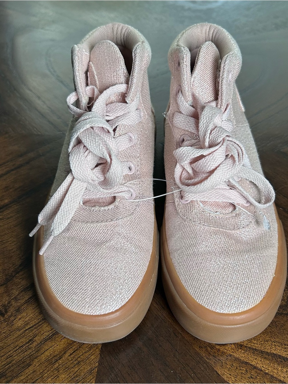 Pink High-Top Canvas Etnies with Gum Sole